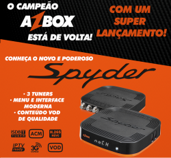 RECEPTOR AZBOX SPYDER 3 TUNERS ACM IPTV VOD H265